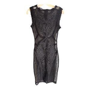 BEBE Women’s Crochet Lace Bodycon Black Dress Size 0